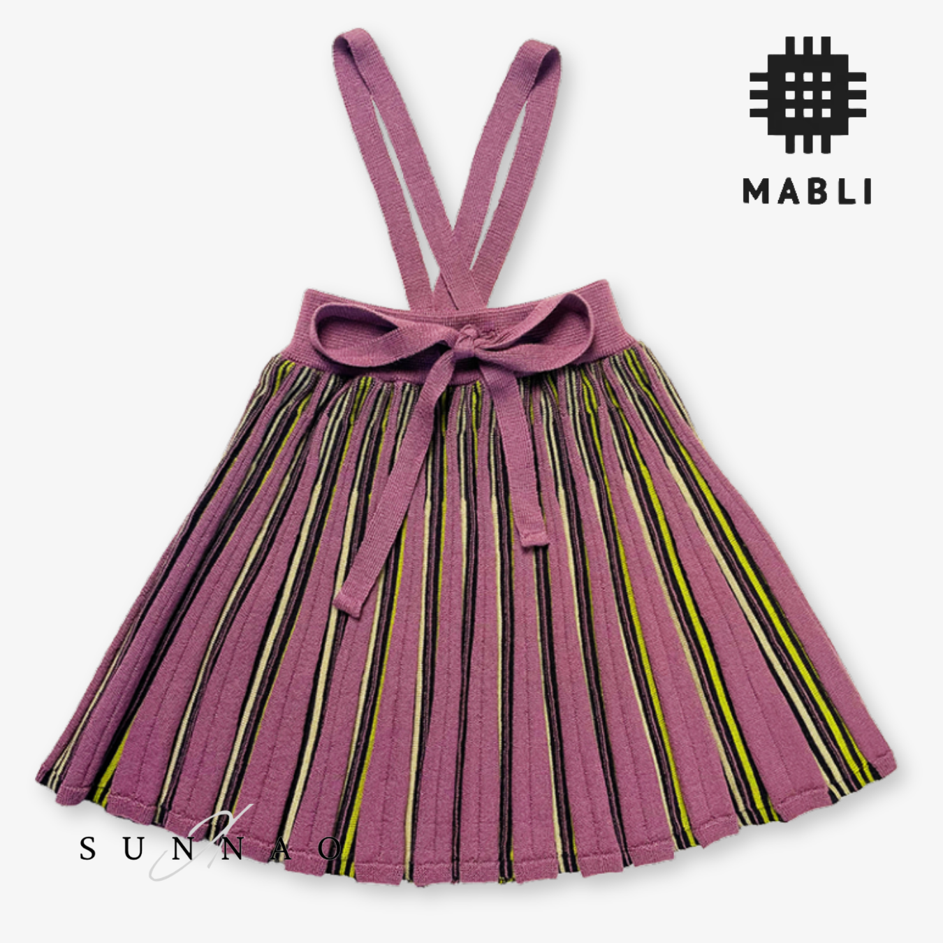 【予約】<MABLI> GWENNAN SKIRT - DAMSON STRIPE - DROP1