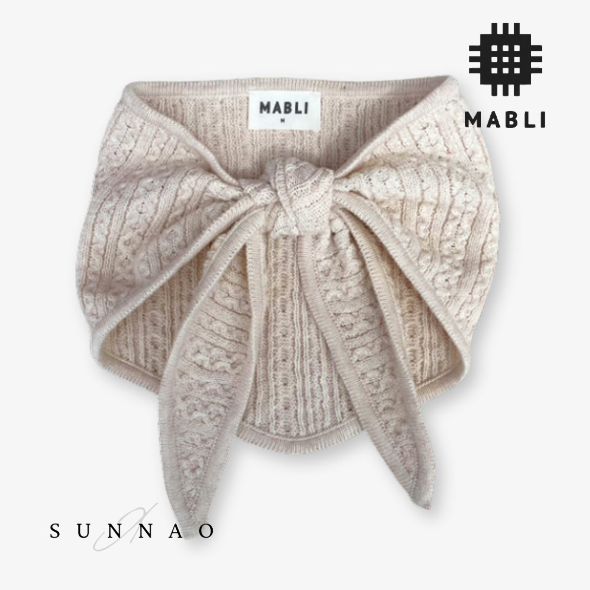 <MABLI> TONNOG NECKTIE - SHELL MELANGE - DROP2　