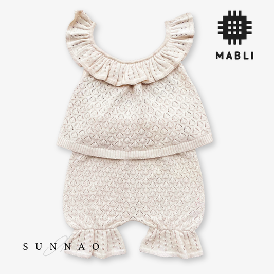 <MABLI> ELENA VEST + BLOOMERS SET - SHELL MELANGE - DROP2　