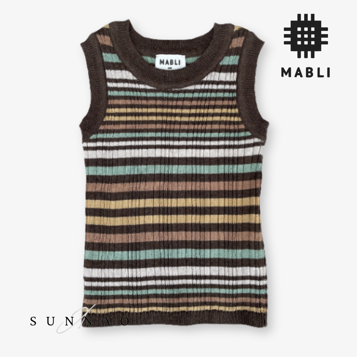 <MABLI> CARAVAN VEST - TREE HOUSE STRIPE - DROP2　