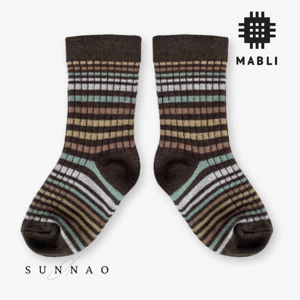 【予約販売】　<MABLI> CARAVAN SHORT SOCKS - TREE HOUSE STRIPE - DROP2　