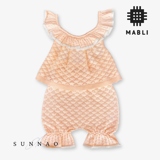 <MABLI> ELENA VEST + BLOOMERS SET - BLUSH - DROP2　