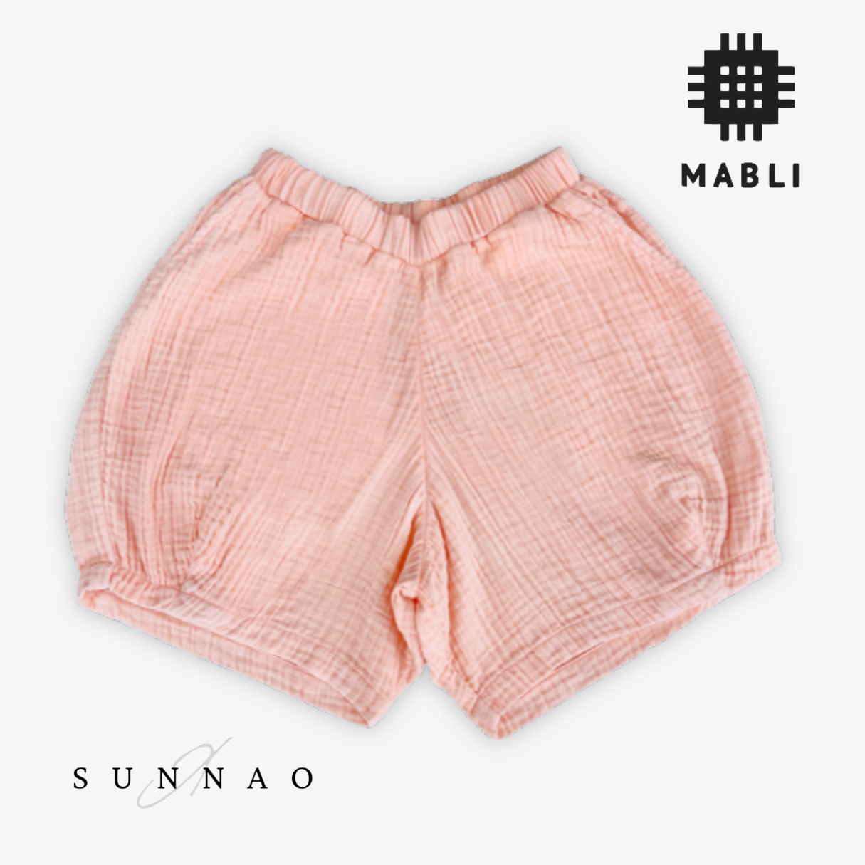 <MABLI> CRINKLE SHORTS - PEACHY