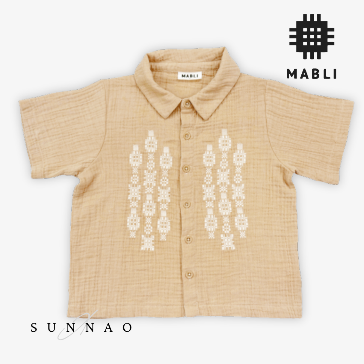 <MABLI> FOLK SHIRT - SANDSTONE