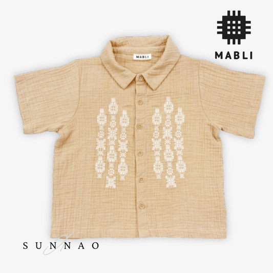 MABLI FOLK SHIRT - SANDSTONE (18M-8Y)