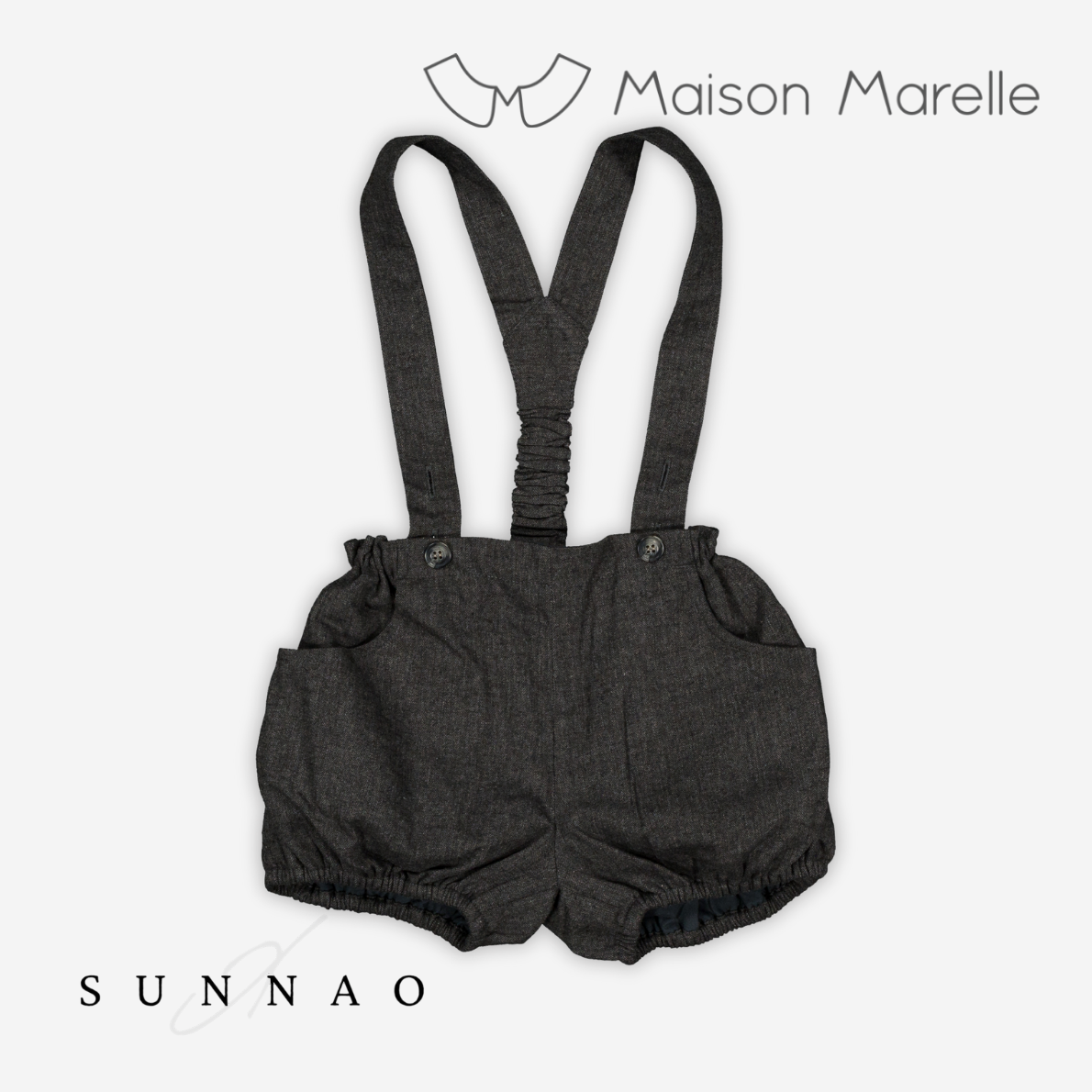 <Maison marelle> Bloomer straps TERNES - dark gray chevron
