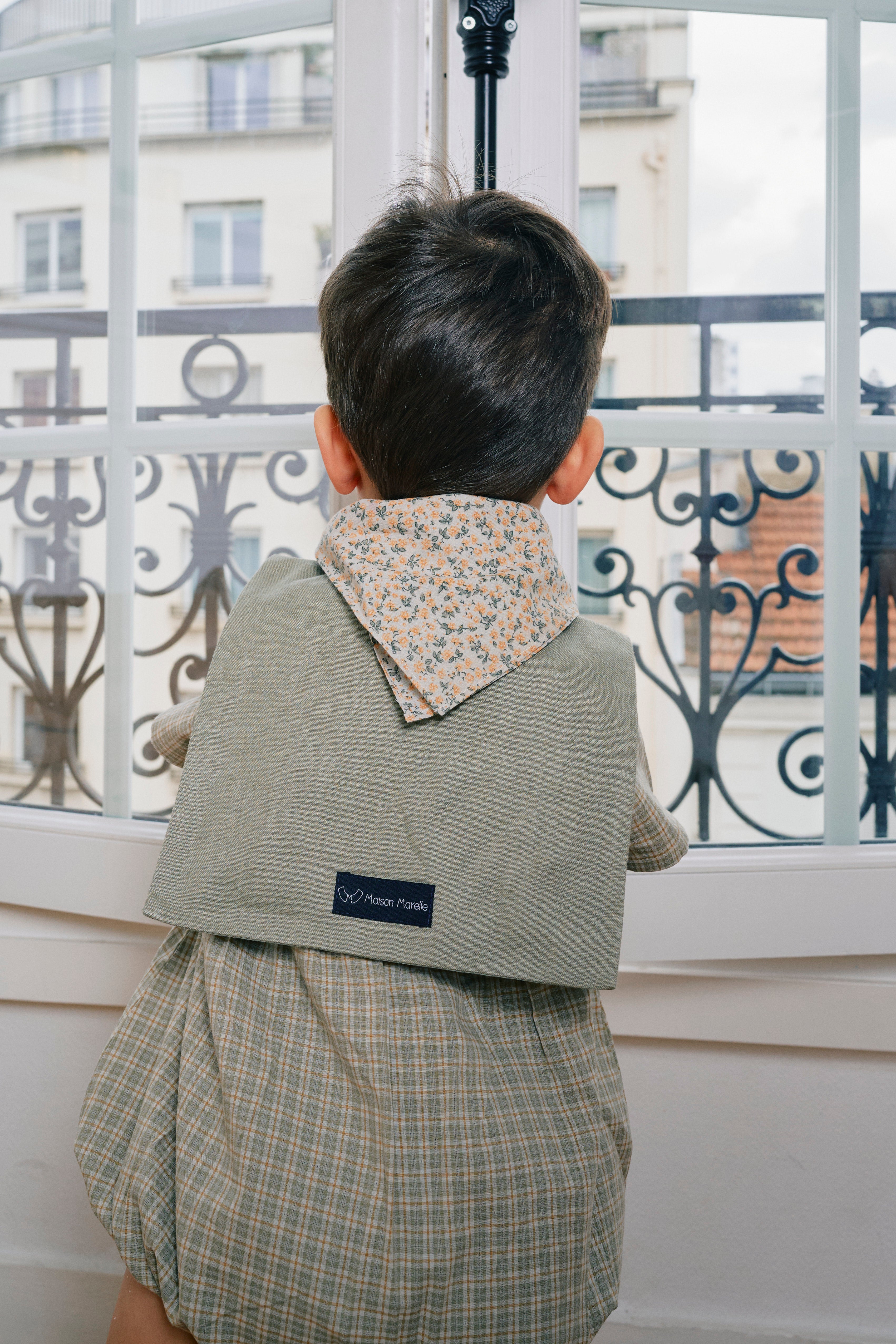 【Maison Marelle romper BAC gingham】 予約販売商品】 Maison Marelle - Romper BAC- gingham b