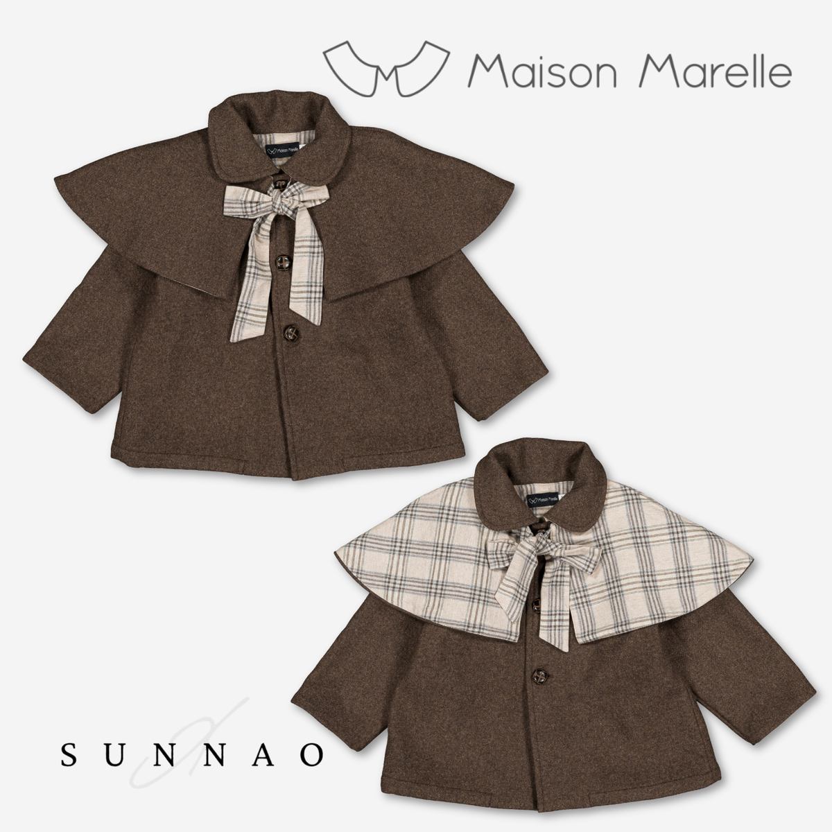 【オーダー会/送料無料】<Maison marelle> Jacket DARCY - brown wool