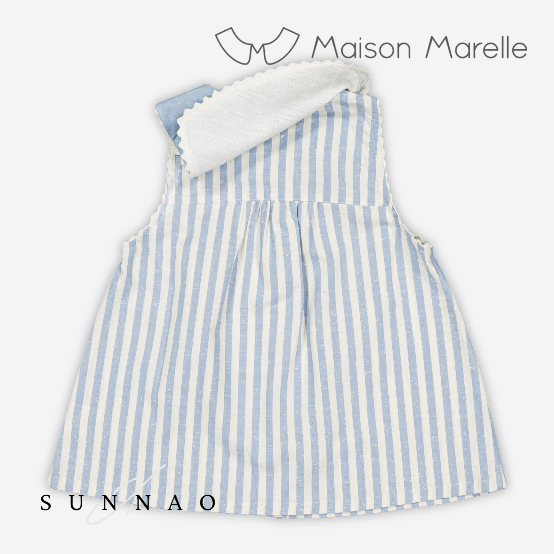【予約】<Maison marelle> Shirt TRUDAINE- blue stripes