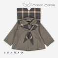 Gallery viewerに画像を読み込む, 【予約】<Maison marelle> Coat short VOLTAIRE- wool chevron stone
