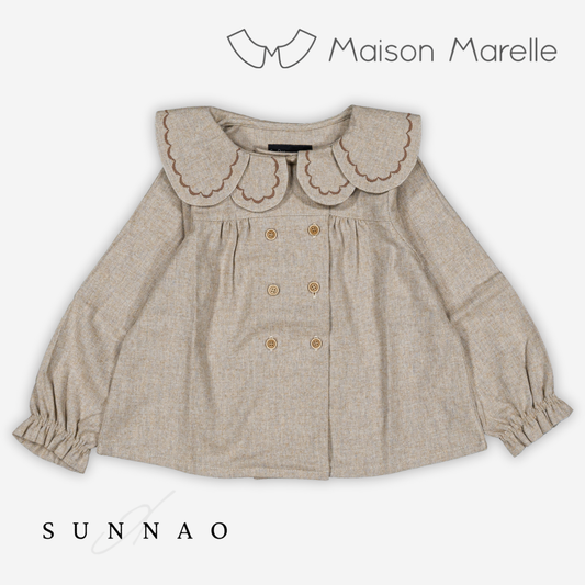 <Maison marelle> Blouse NOLLET- flannel beige