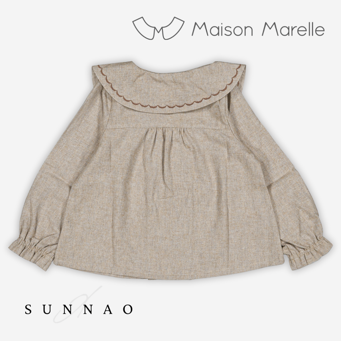 <Maison marelle> Blouse NOLLET- flannel beige