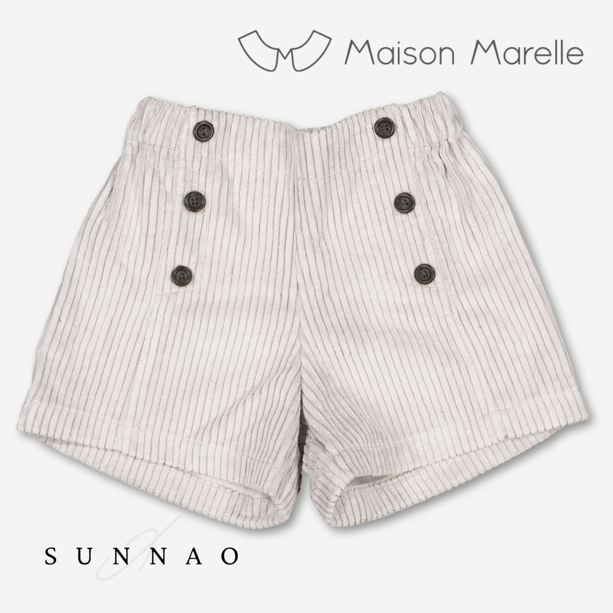 【オーダー会/送料無料】<Maison marelle> Short SEVRES - light grey velvet