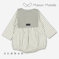Gallery viewerに画像を読み込む, 【オーダー会/送料無料】<Maison marelle> Romper BAC - sage stripes
