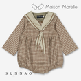 Load image into Gallery viewer, 【オーダー会/送料無料】<Maison marelle> Romper MAZET - olive check
