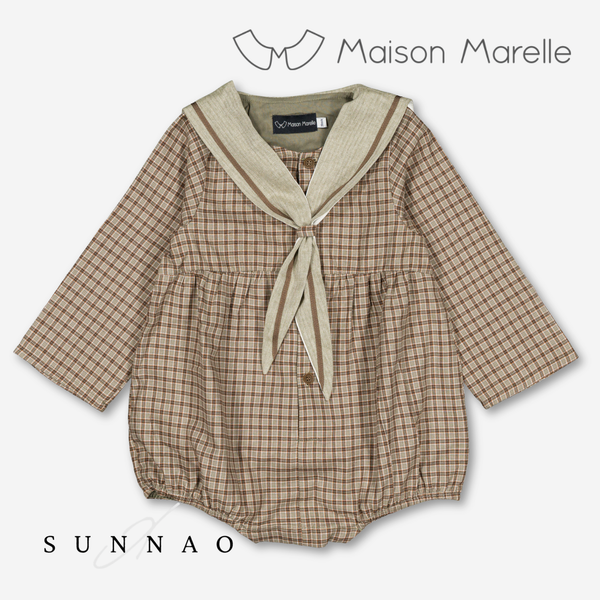 【予約】<Maison marelle> Romper MAZET - olive check