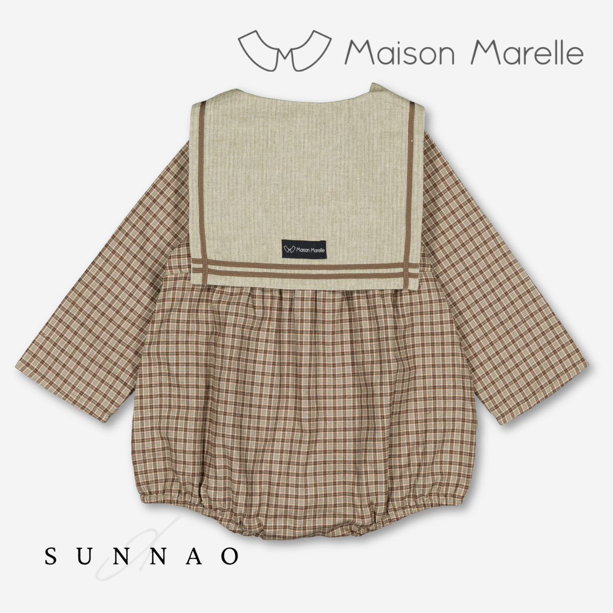 【オーダー会/送料無料】<Maison marelle> Romper MAZET - olive check