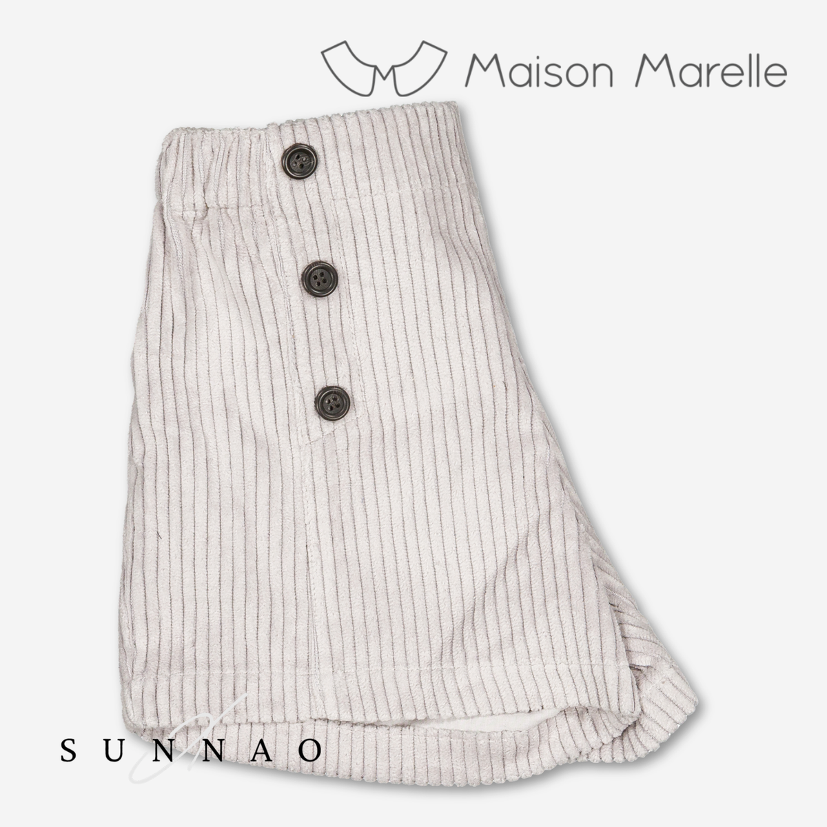 【オーダー会/送料無料】<Maison marelle> Short SEVRES - light grey velvet