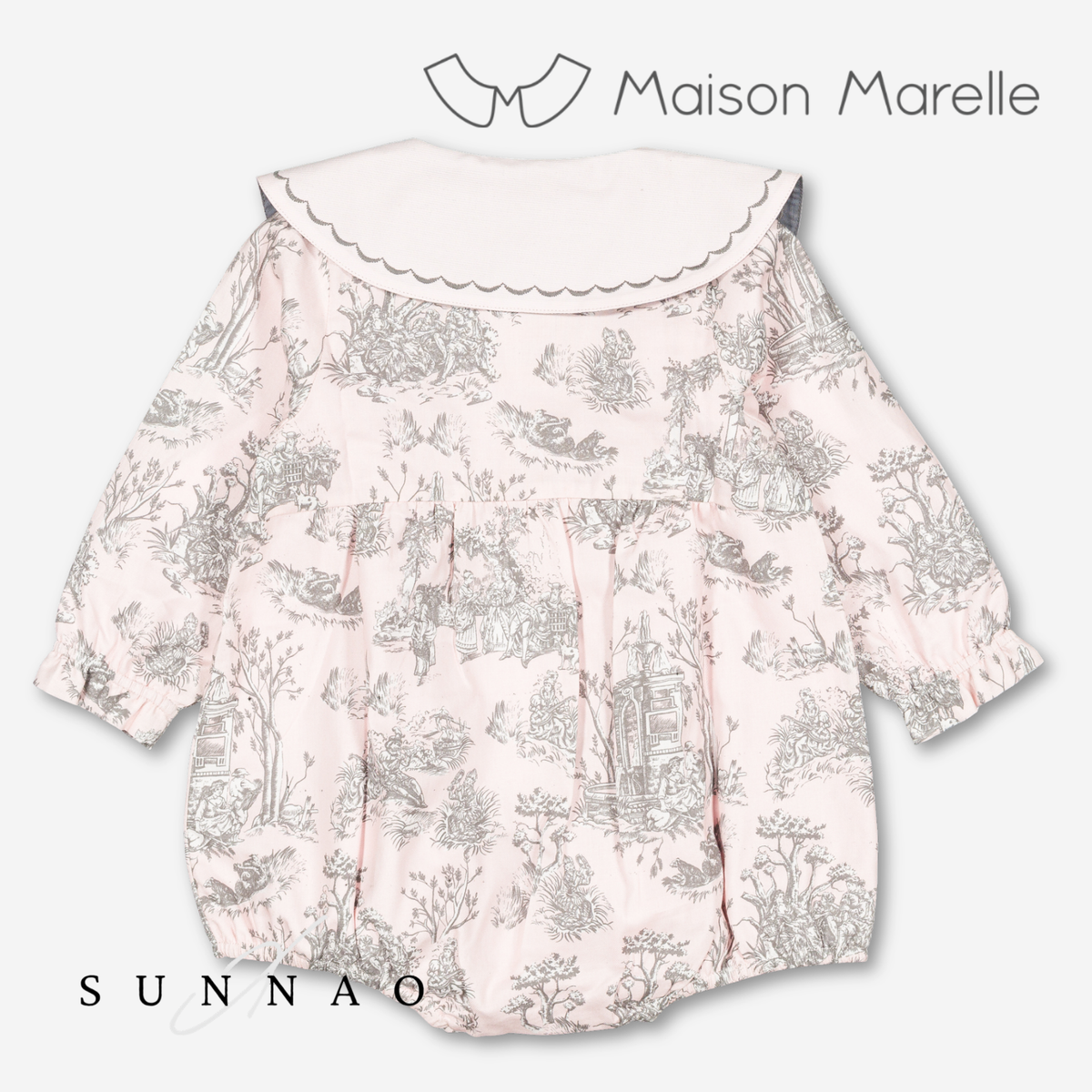 【オーダー会/送料無料】<Maison marelle> Romper LOTA - pink jouy print