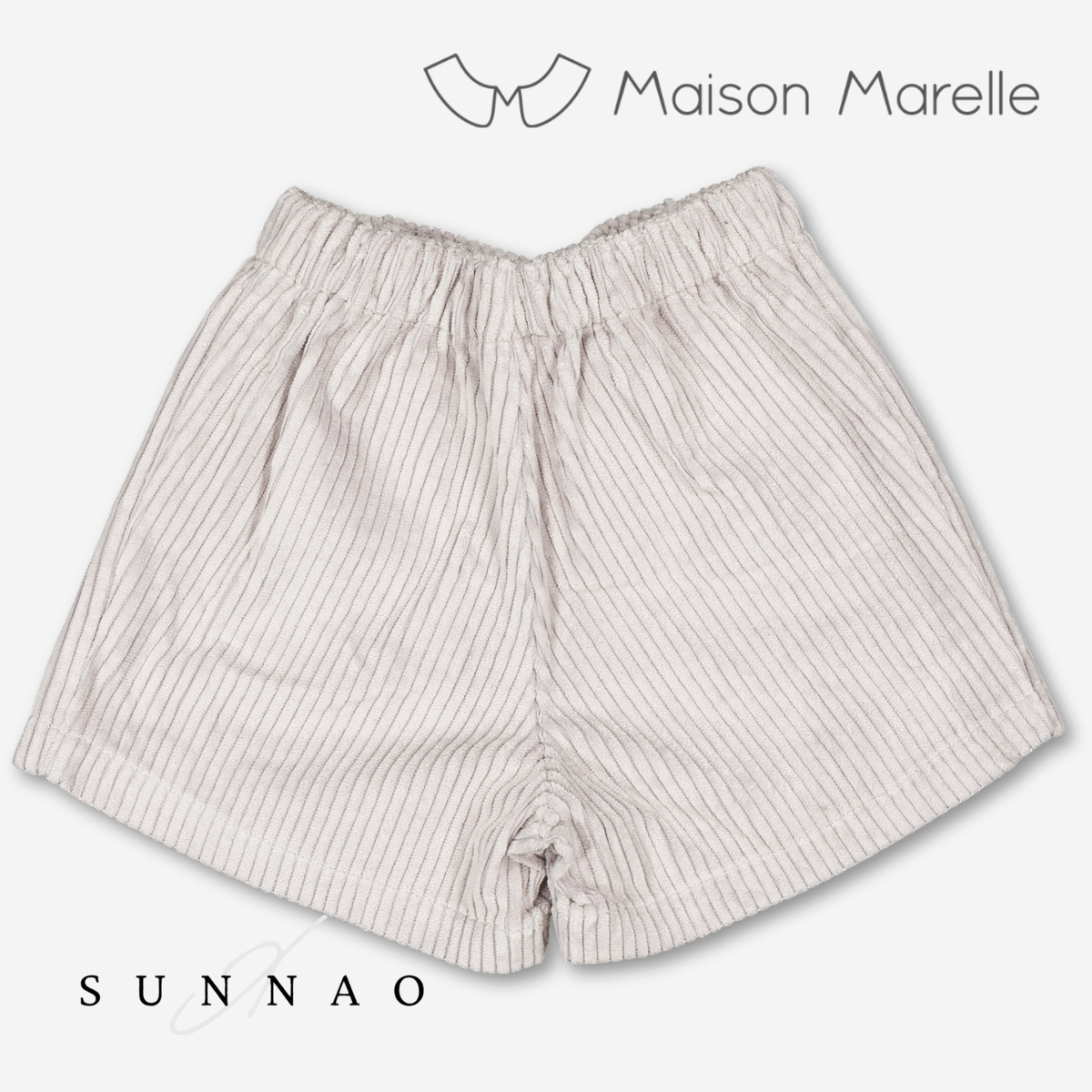 【オーダー会/送料無料】<Maison marelle> Short SEVRES - light grey velvet