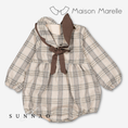 Gallery viewerに画像を読み込む, 【オーダー会/送料無料】<Maison marelle> Romper CADET- beige tartan

