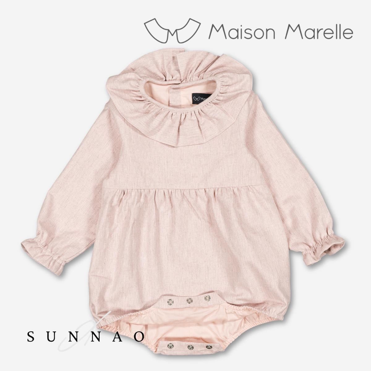 【オーダー会/送料無料】<Maison marelle> Romper DUPLEIX- dusty pink