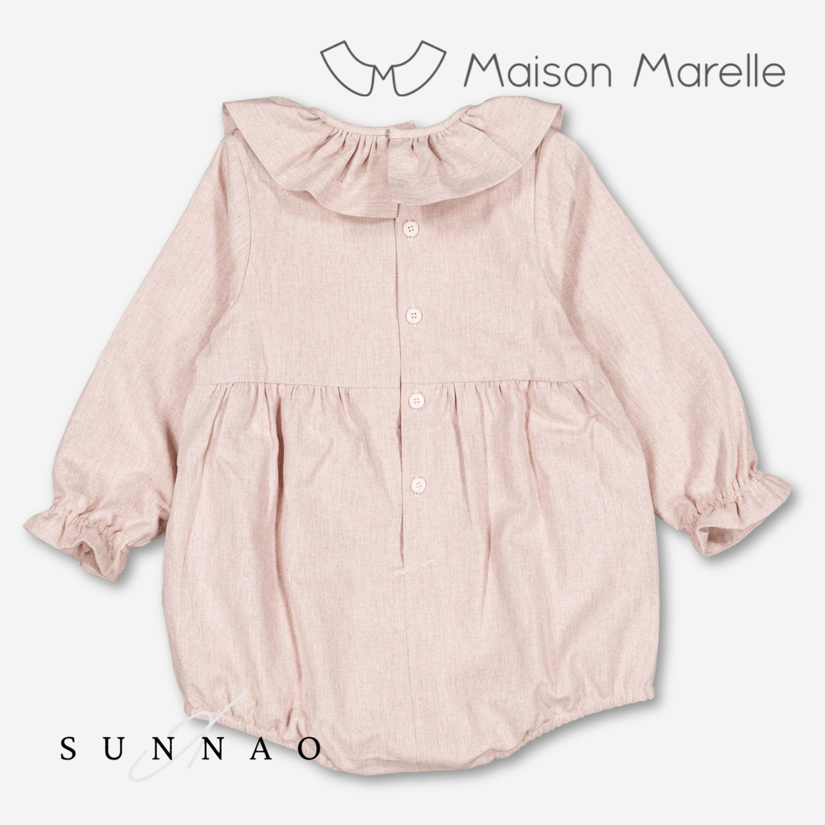 【オーダー会/送料無料】<Maison marelle> Romper DUPLEIX- dusty pink