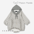Gallery viewerに画像を読み込む, 【オーダー会/送料無料】<Maison marelle> Romper ROI - grey tartan
