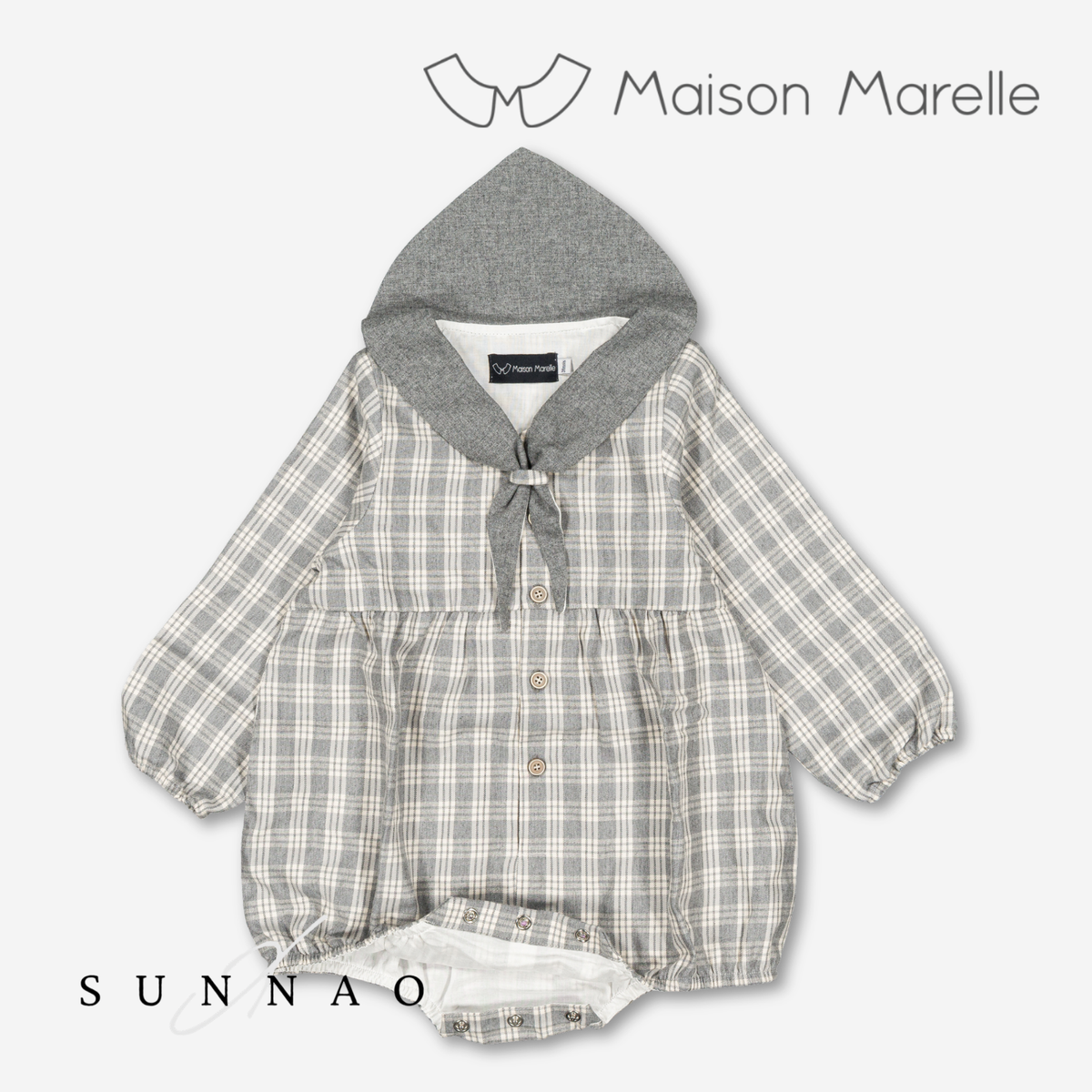【オーダー会/送料無料】<Maison marelle> Romper ROI - grey tartan