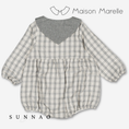 Gallery viewerに画像を読み込む, 【オーダー会/送料無料】<Maison marelle> Romper ROI - grey tartan
