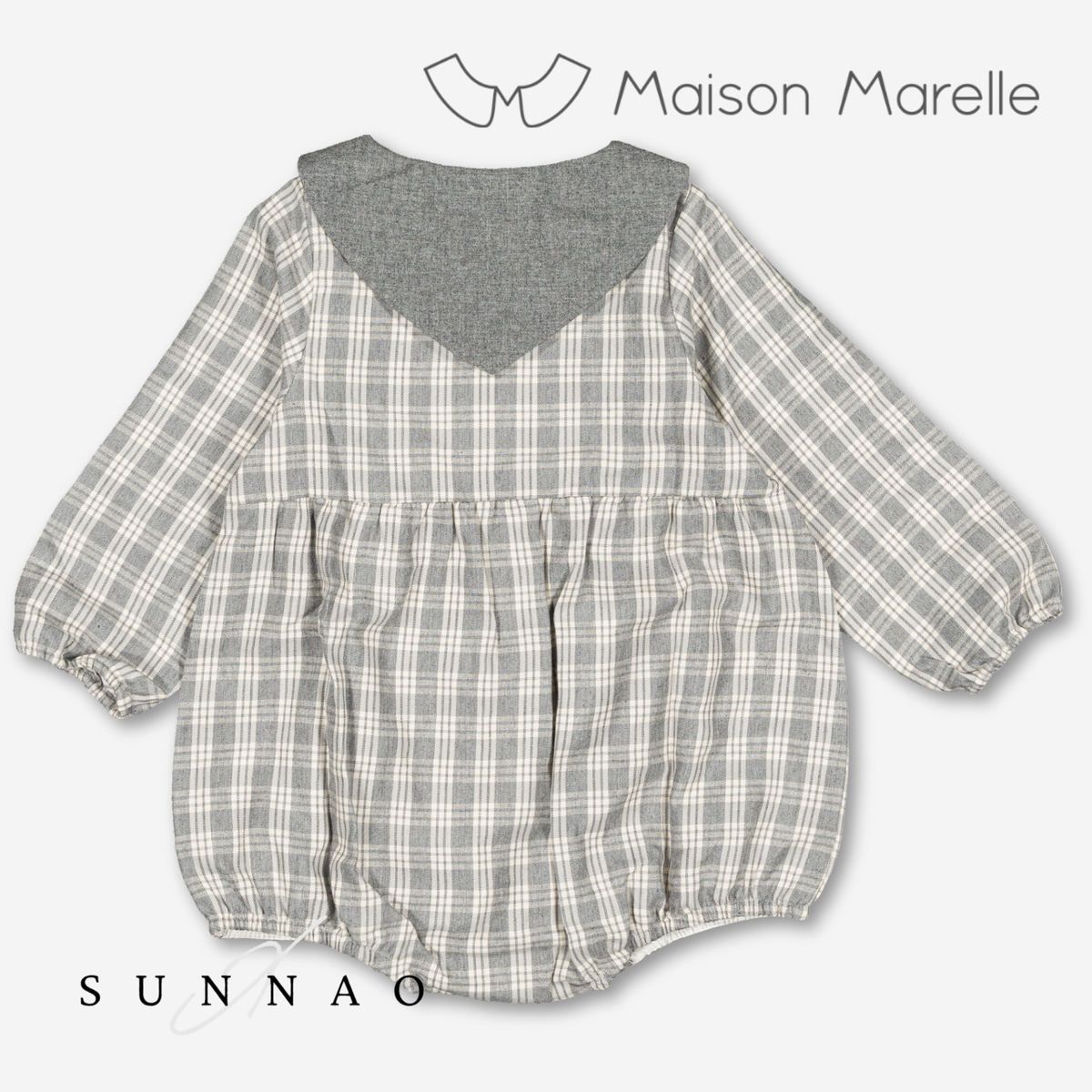 【オーダー会/送料無料】<Maison marelle> Romper ROI - grey tartan