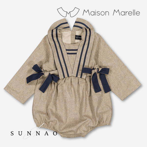 【予約】<Maison marelle> Romper ODEON - heathered oatmeal