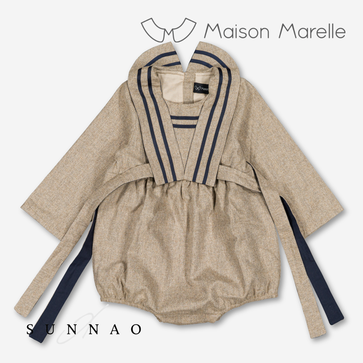【オーダー会/送料無料】<Maison marelle> Romper ODEON - heathered oatmeal