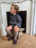 Load image into Gallery viewer, 【オーダー会/送料無料】<Maison marelle> Romper BAC - Blue&ecru check
