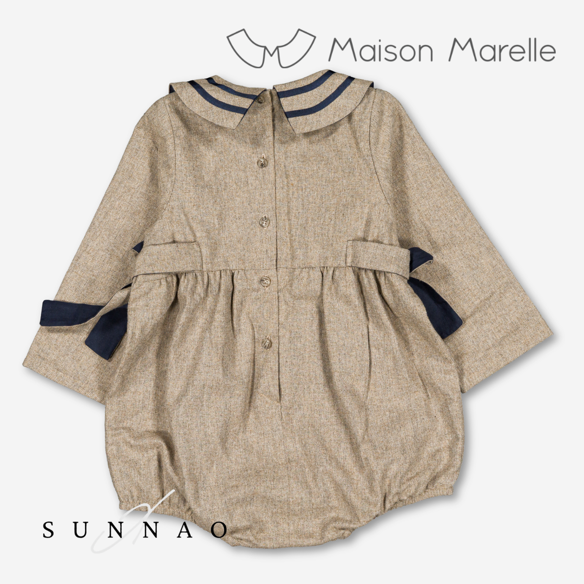 【オーダー会/送料無料】<Maison marelle> Romper ODEON - heathered oatmeal