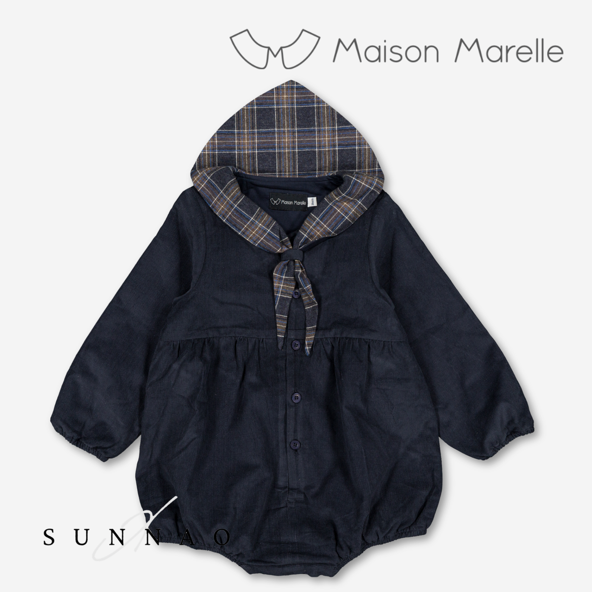 【オーダー会/送料無料】<Maison marelle> Romper ROI - velvet navy