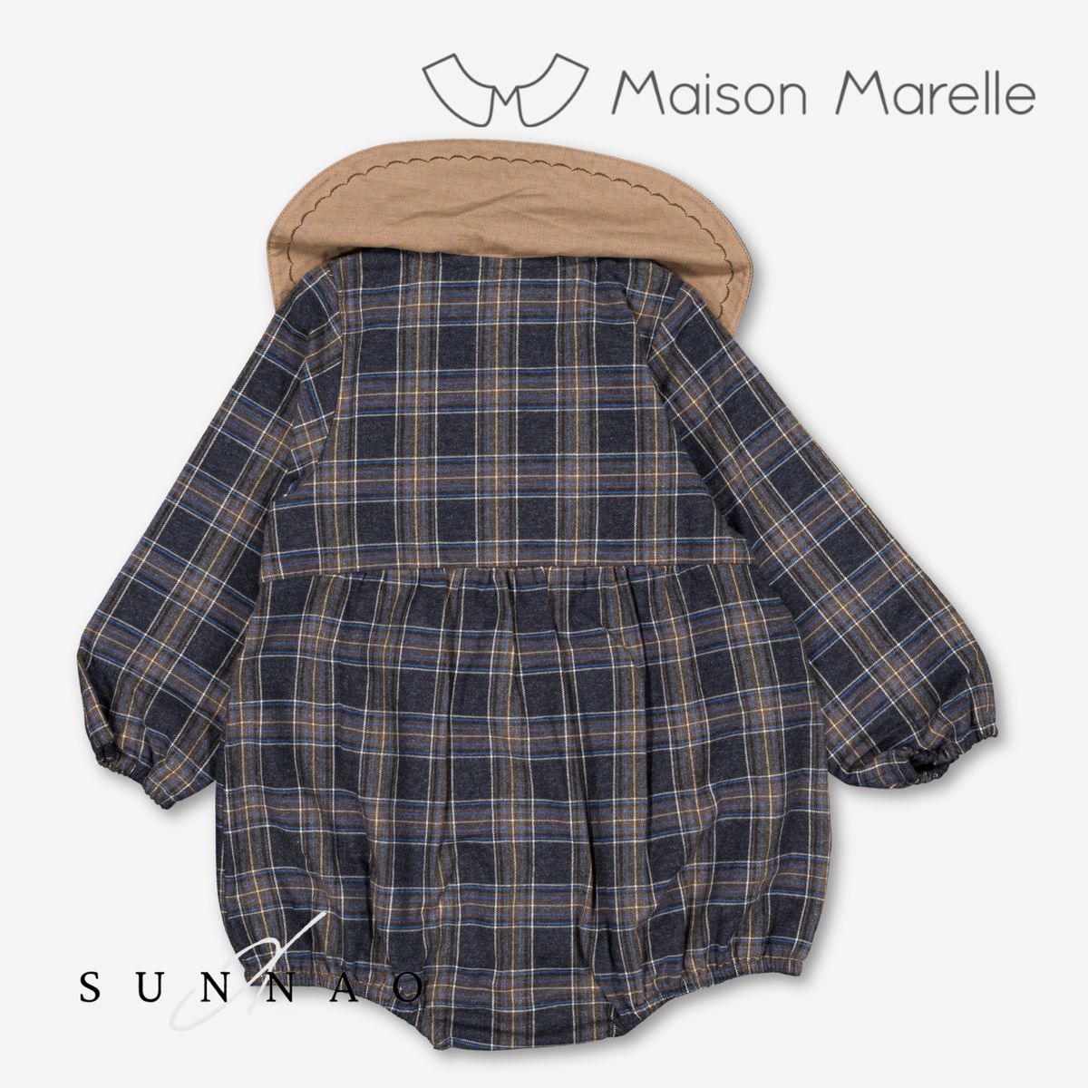 【オーダー会/送料無料】<Maison marelle> Romper LOTA - blue tartan