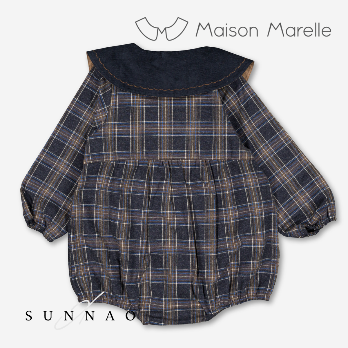 【オーダー会/送料無料】<Maison marelle> Romper LOTA - blue tartan