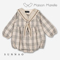 Gallery viewerに画像を読み込む, 【オーダー会/送料無料】<Maison marelle> Romper MAZET- beige tartan
