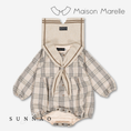 Gallery viewerに画像を読み込む, 【オーダー会/送料無料】<Maison marelle> Romper MAZET- beige tartan

