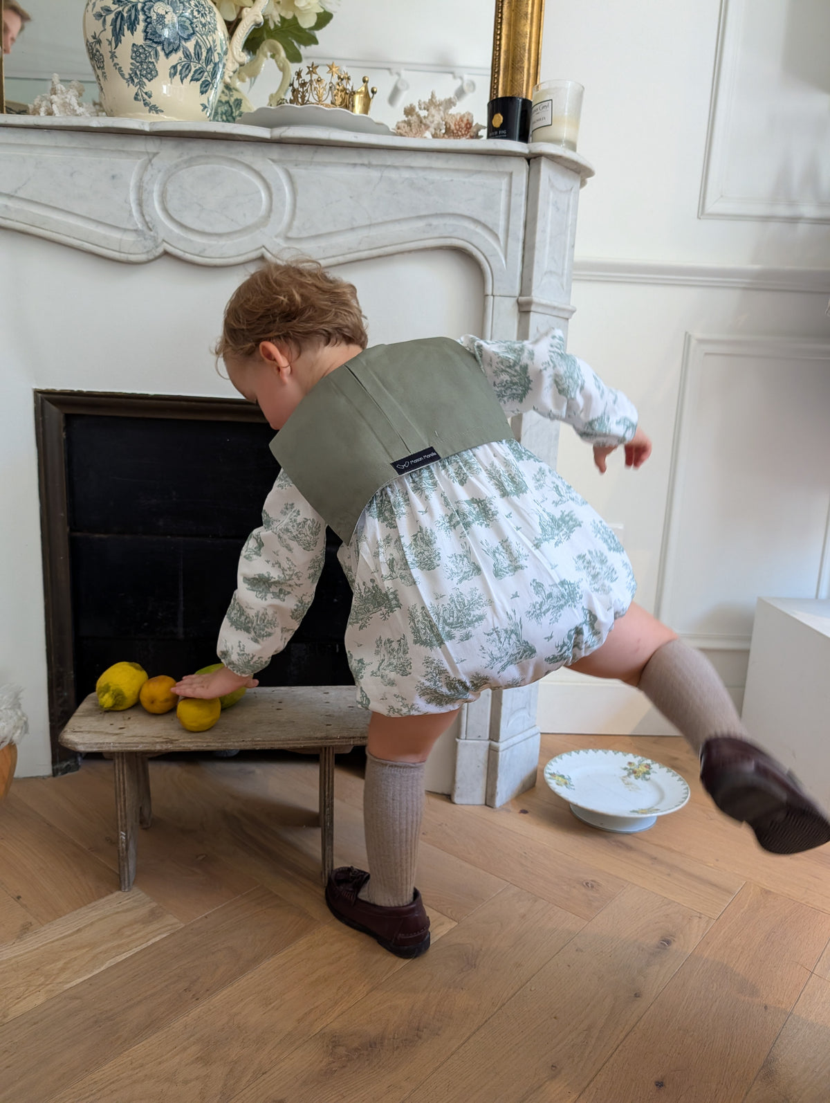 【オーダー会/送料無料】<Maison marelle> Romper CAMBON - green jouy