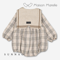 Gallery viewerに画像を読み込む, 【オーダー会/送料無料】<Maison marelle> Romper MAZET- beige tartan
