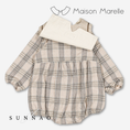 Gallery viewerに画像を読み込む, 【オーダー会/送料無料】<Maison marelle> Romper MAZET- beige tartan
