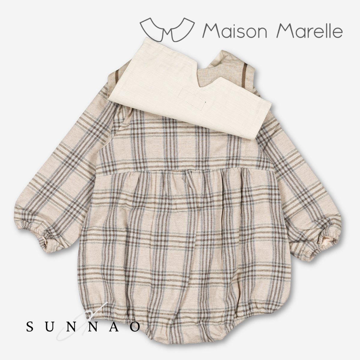 【オーダー会/送料無料】<Maison marelle> Romper MAZET- beige tartan