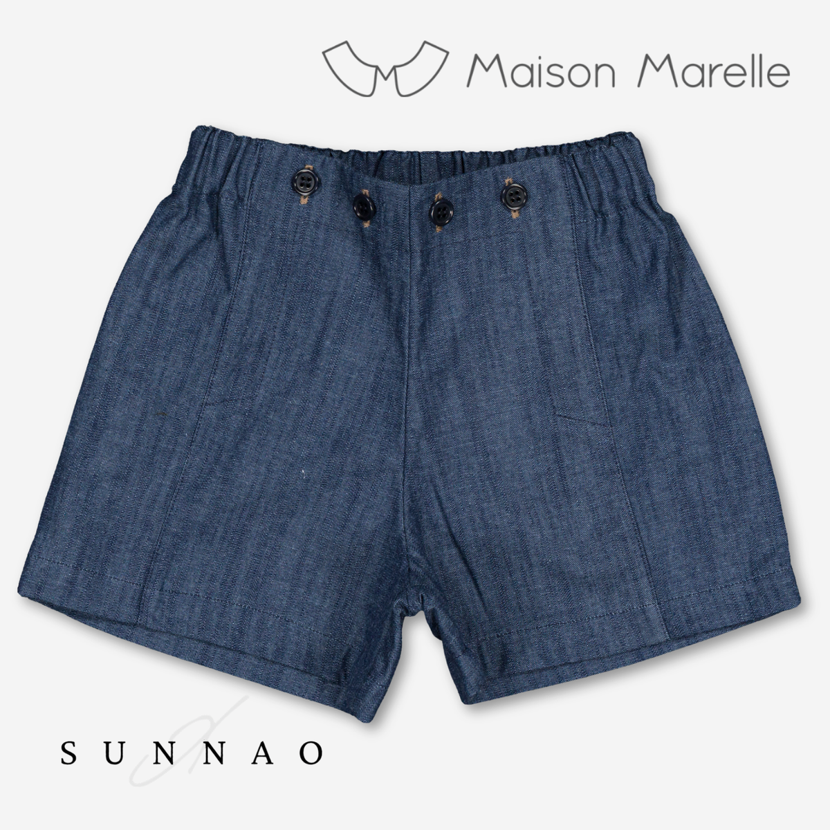 【オーダー会/送料無料】<Maison marelle> Short SOUFFLOT - blue denim