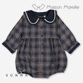 Gallery viewerに画像を読み込む, 【オーダー会/送料無料】<Maison marelle> Romper BAC - blue tartan
