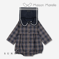 Gallery viewerに画像を読み込む, 【オーダー会/送料無料】<Maison marelle> Romper BAC - blue tartan

