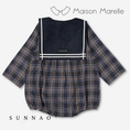 Gallery viewerに画像を読み込む, 【オーダー会/送料無料】<Maison marelle> Romper BAC - blue tartan
