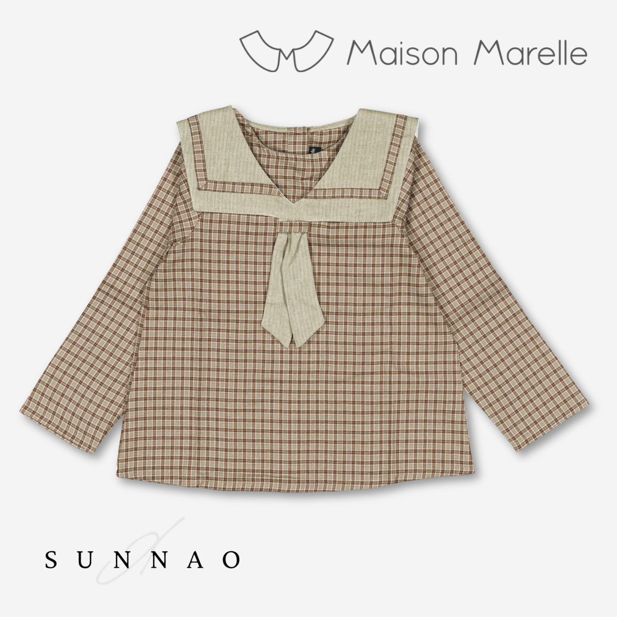 【オーダー会/送料無料】<Maison marelle> Blouse CHOISY- olive check