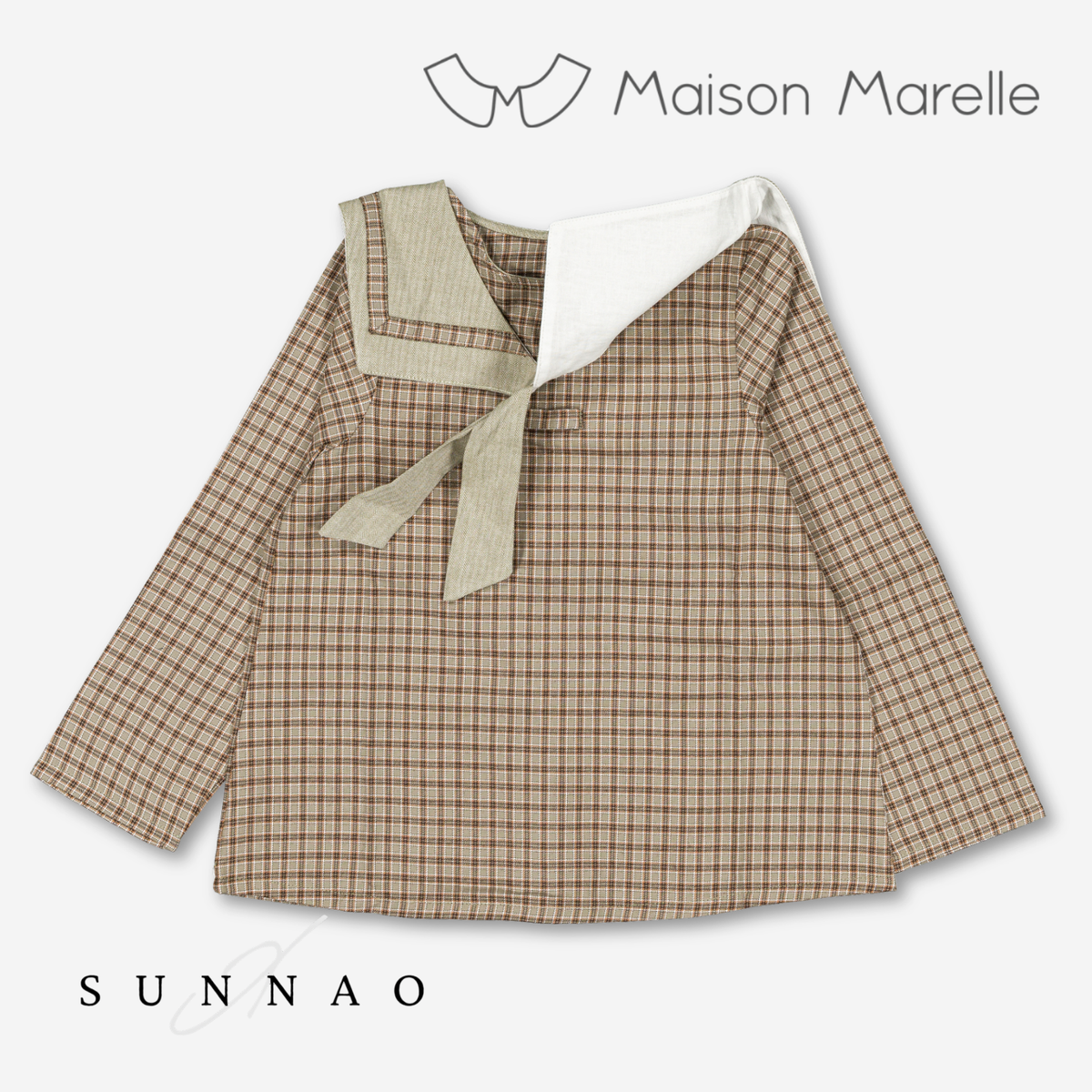 【オーダー会/送料無料】<Maison marelle> Blouse CHOISY- olive check